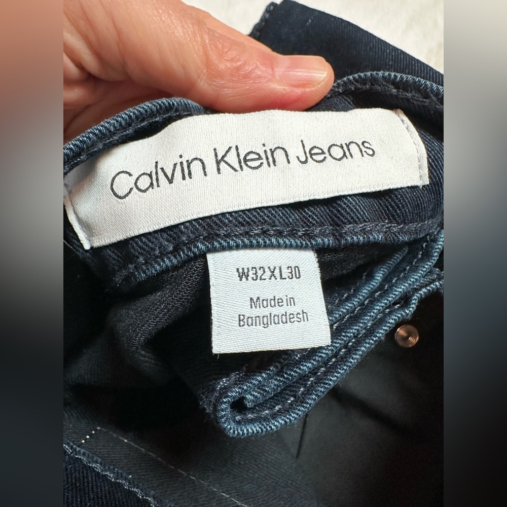 Calvin Klein Men's Navy Straight Jeans - Picture 5 of 10